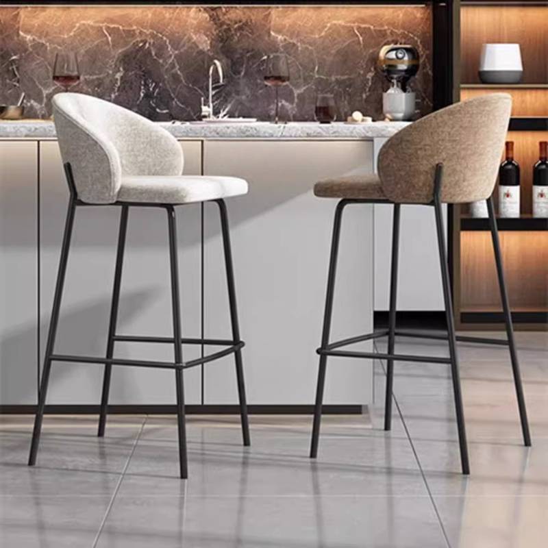 Commercial Kitchen Design - Design Nordic Bar Stool Chair Beige