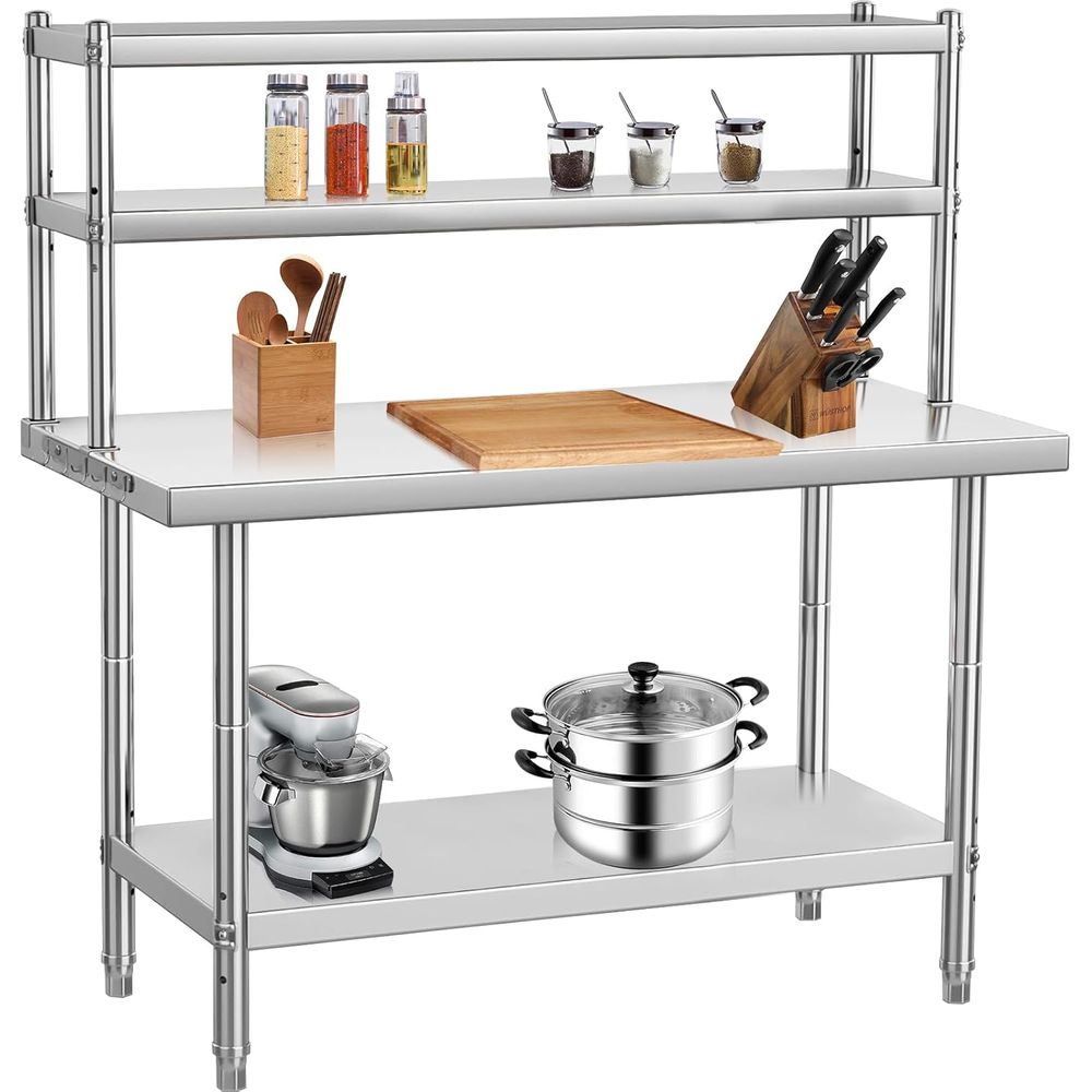 Commercial Kitchen Prep Table With Storage - Commercial 36x24 Stainless Steel Work Table