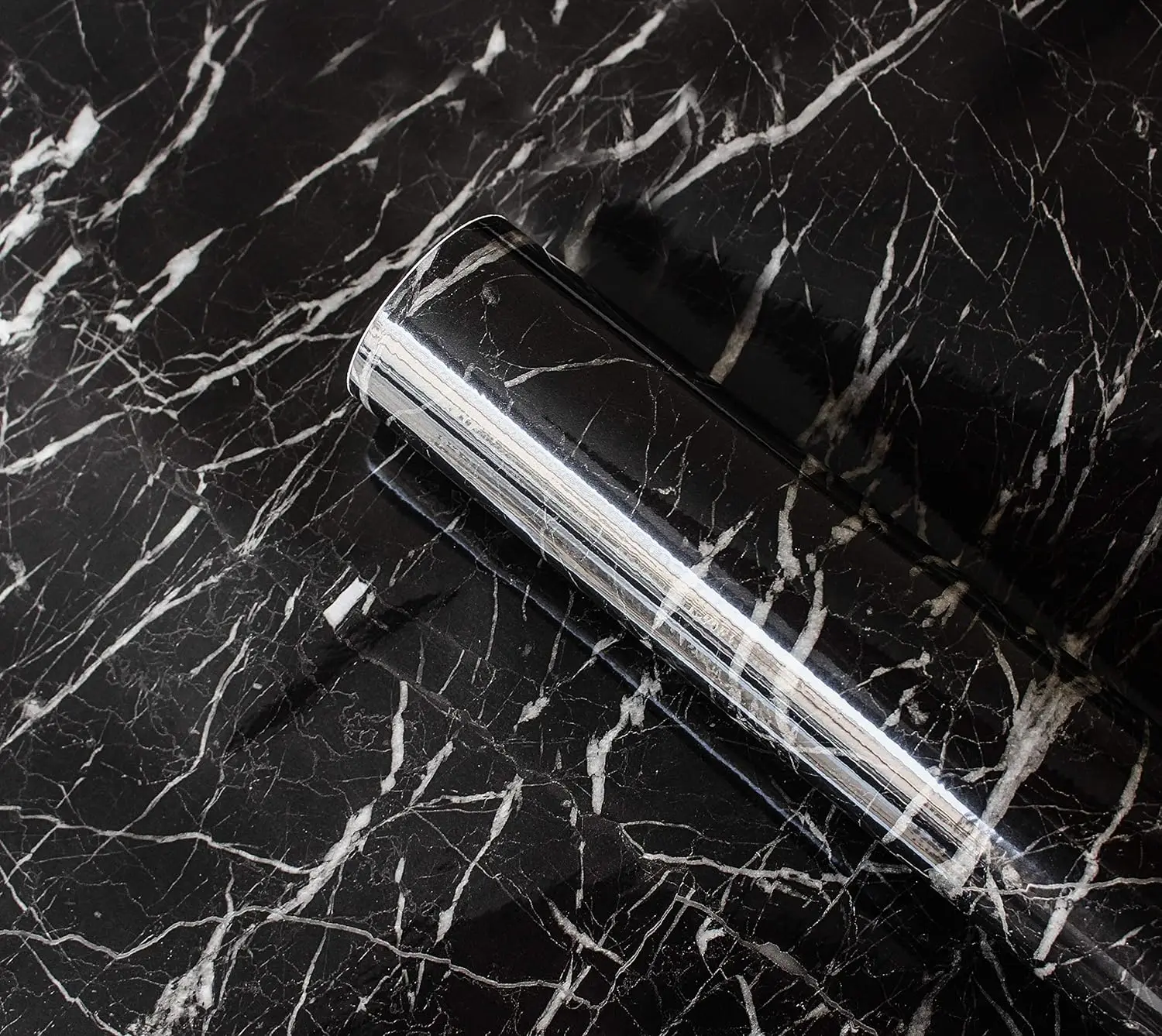 Commercial Kitchen Wall - Marble Contact Paper Granite Black Roll