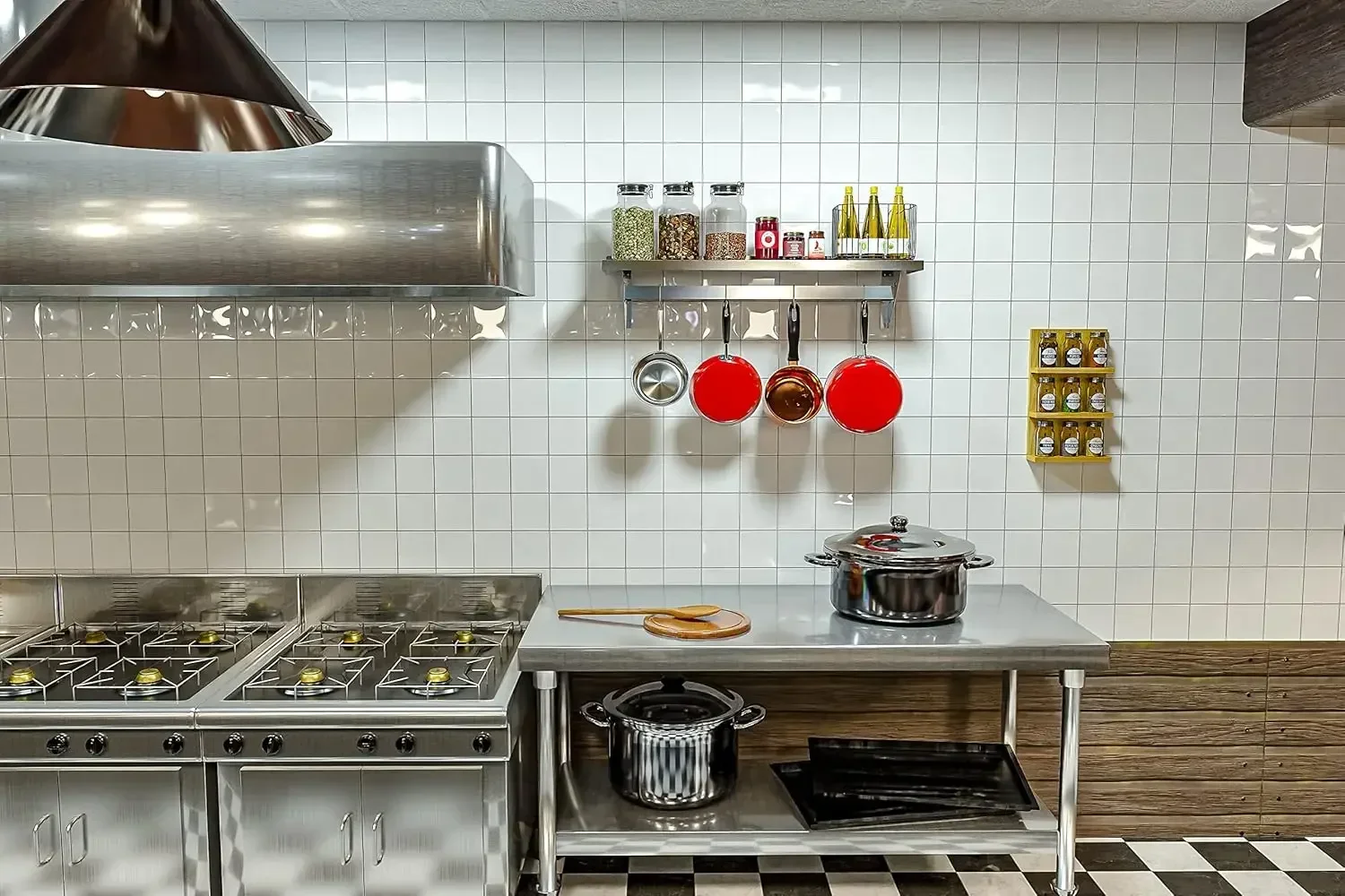 Commercial Kitchen Walls - （XMSJ-Hot）Commercial Wall Mounted Pot Rack Organizer