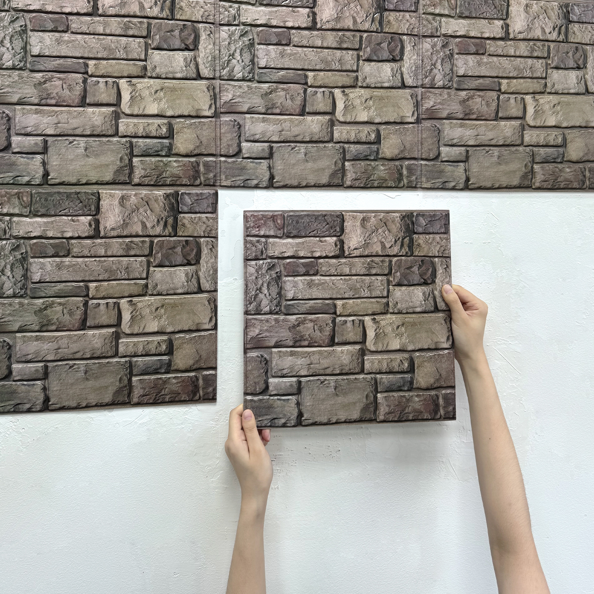 Commercial Kitchen Wall - 10pcs 3D Faux Stone Peel and
