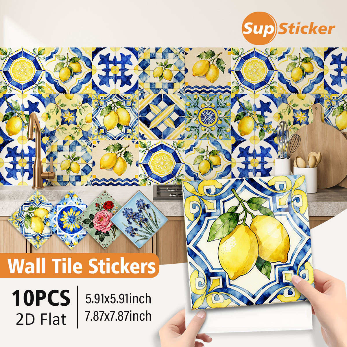Floral Lemon Peel & Stick Wall - Commercial Kitchen Wall recensione e prezzo
