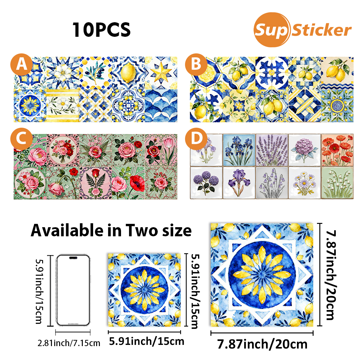 Floral Lemon Peel & Stick Wall - Commercial Kitchen Wall recensione e prezzo