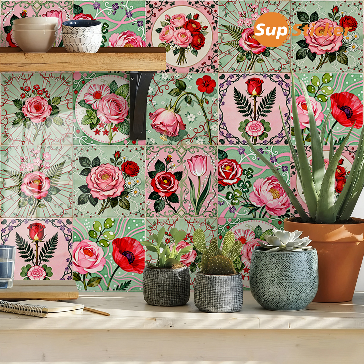 Floral Lemon Peel & Stick Wall - Commercial Kitchen Wall recensione e prezzo