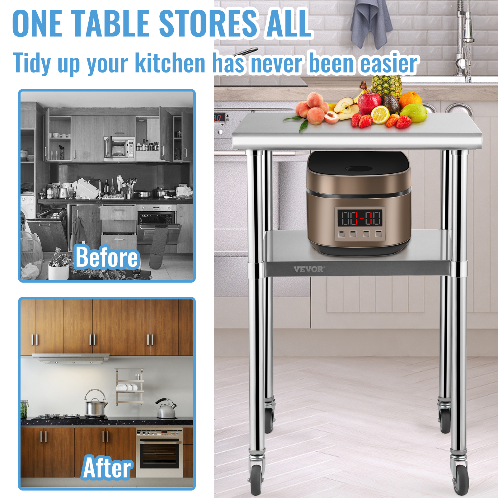 SucceBuy 24 x 24 in Stainless  - Commercial Kitchen Bench recensione e prezzo