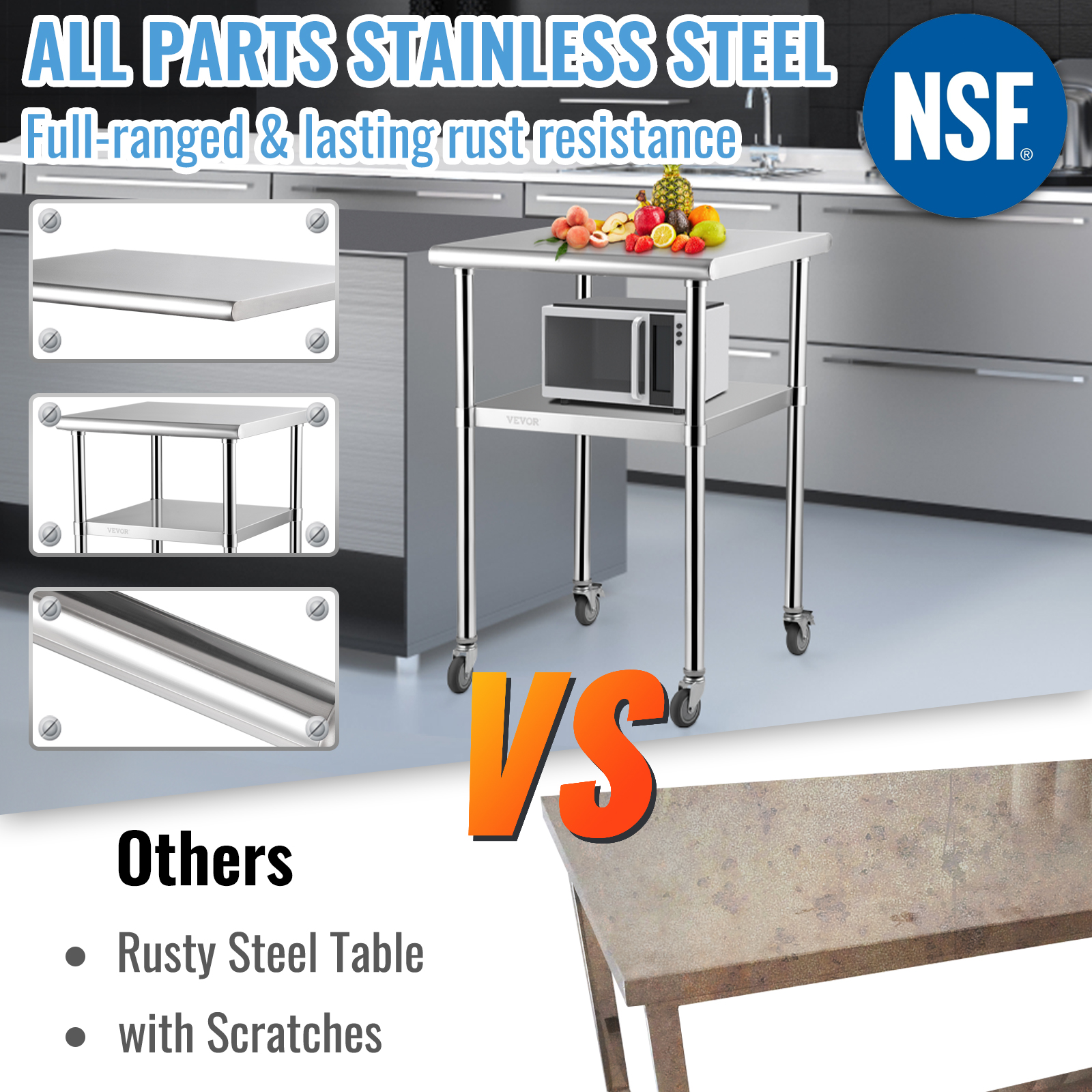 SucceBuy 24 x 24 in Stainless  - Commercial Kitchen Bench recensione e prezzo