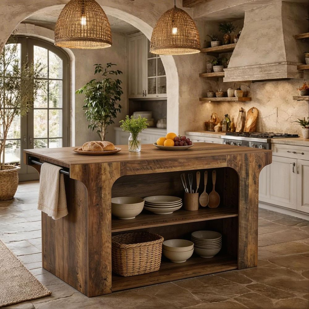 55 Counter Height Kitchen Isla - Commercial Kitchen Prep Table With Storage recensione e prezzo