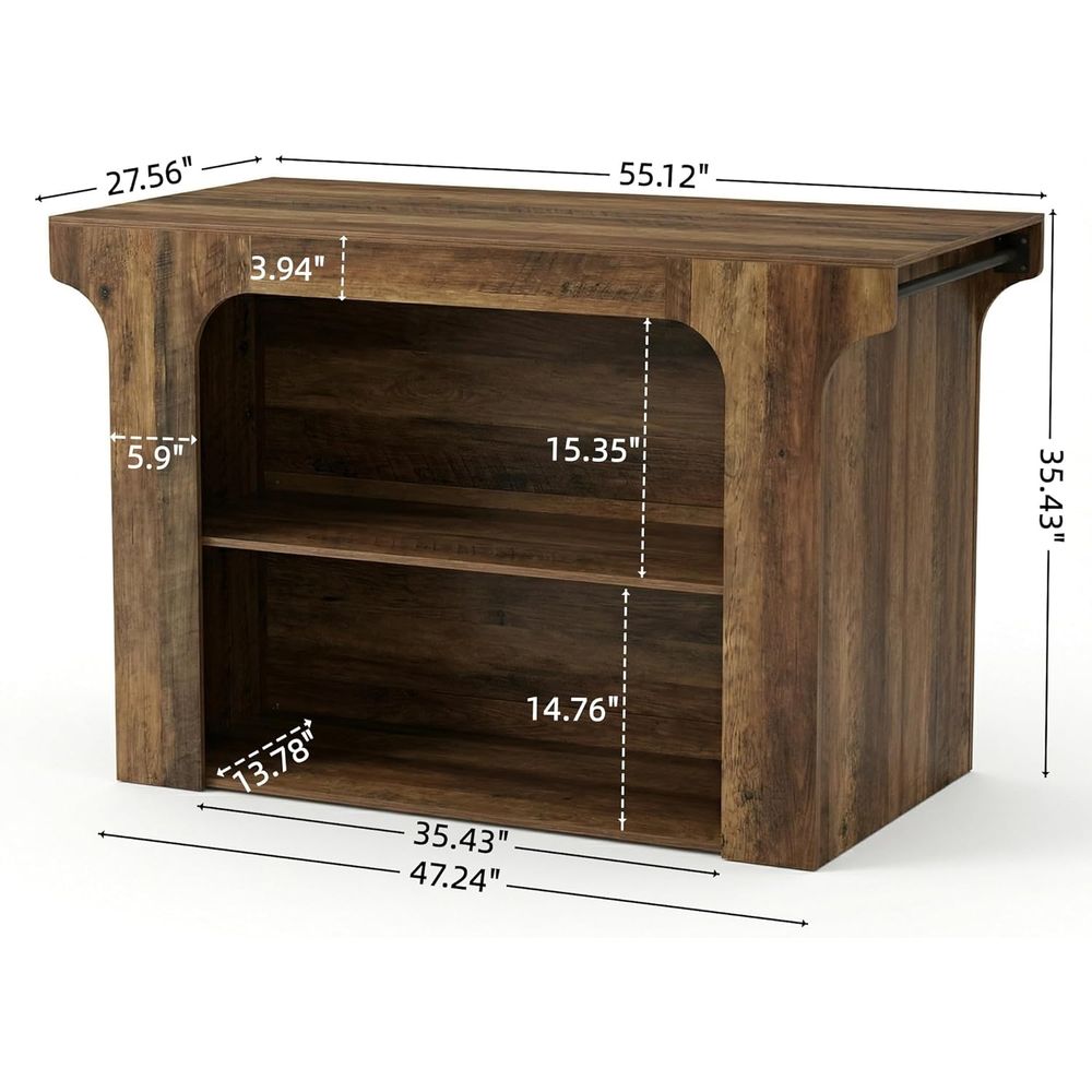 55 Counter Height Kitchen Isla - Commercial Kitchen Prep Table With Storage recensione e prezzo