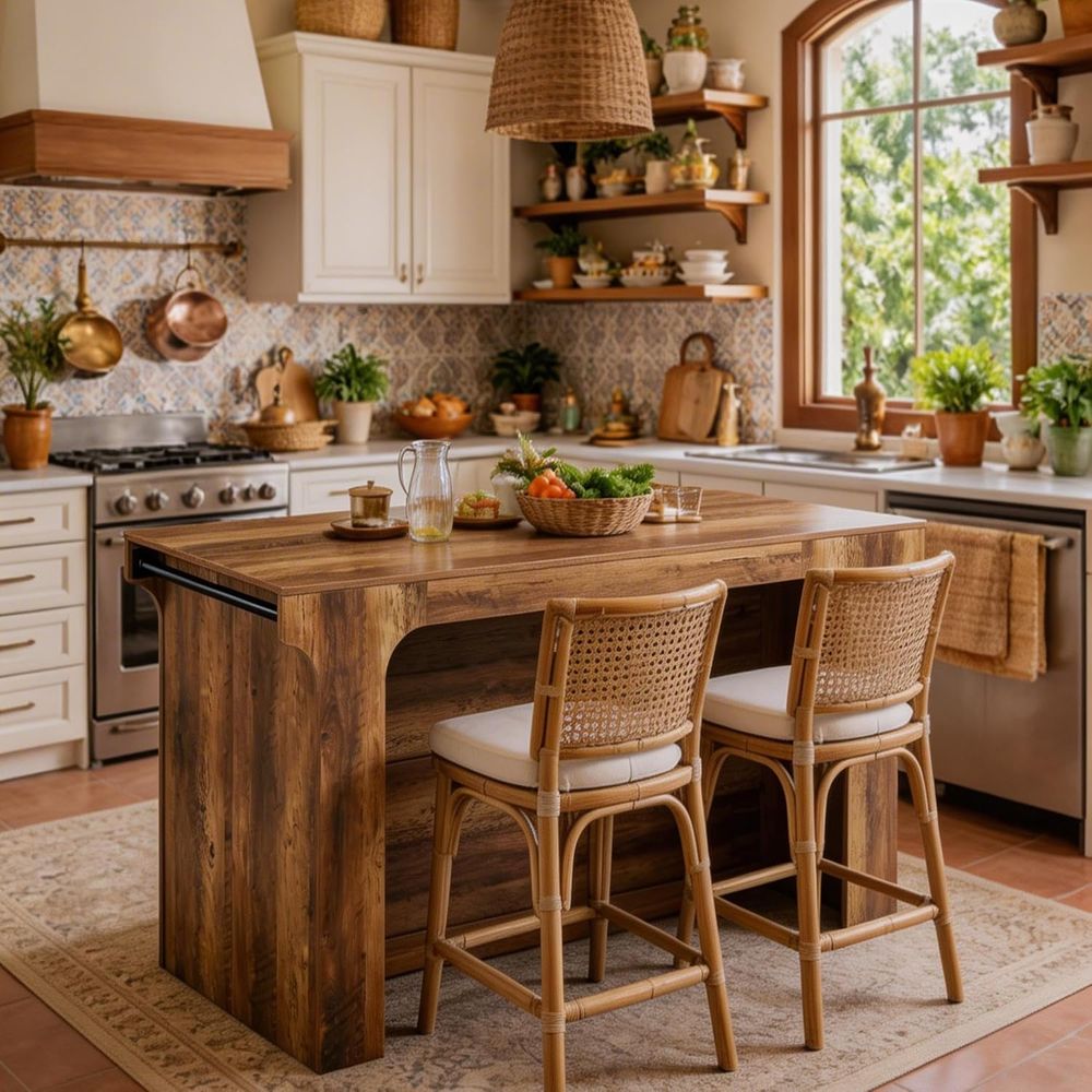 55 Counter Height Kitchen Isla - Commercial Kitchen Prep Table With Storage recensione e prezzo