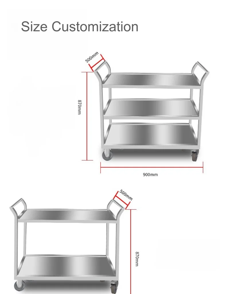 Stainless Steel Utility Cart 3 - Commercial Kitchen Bench recensione e prezzo