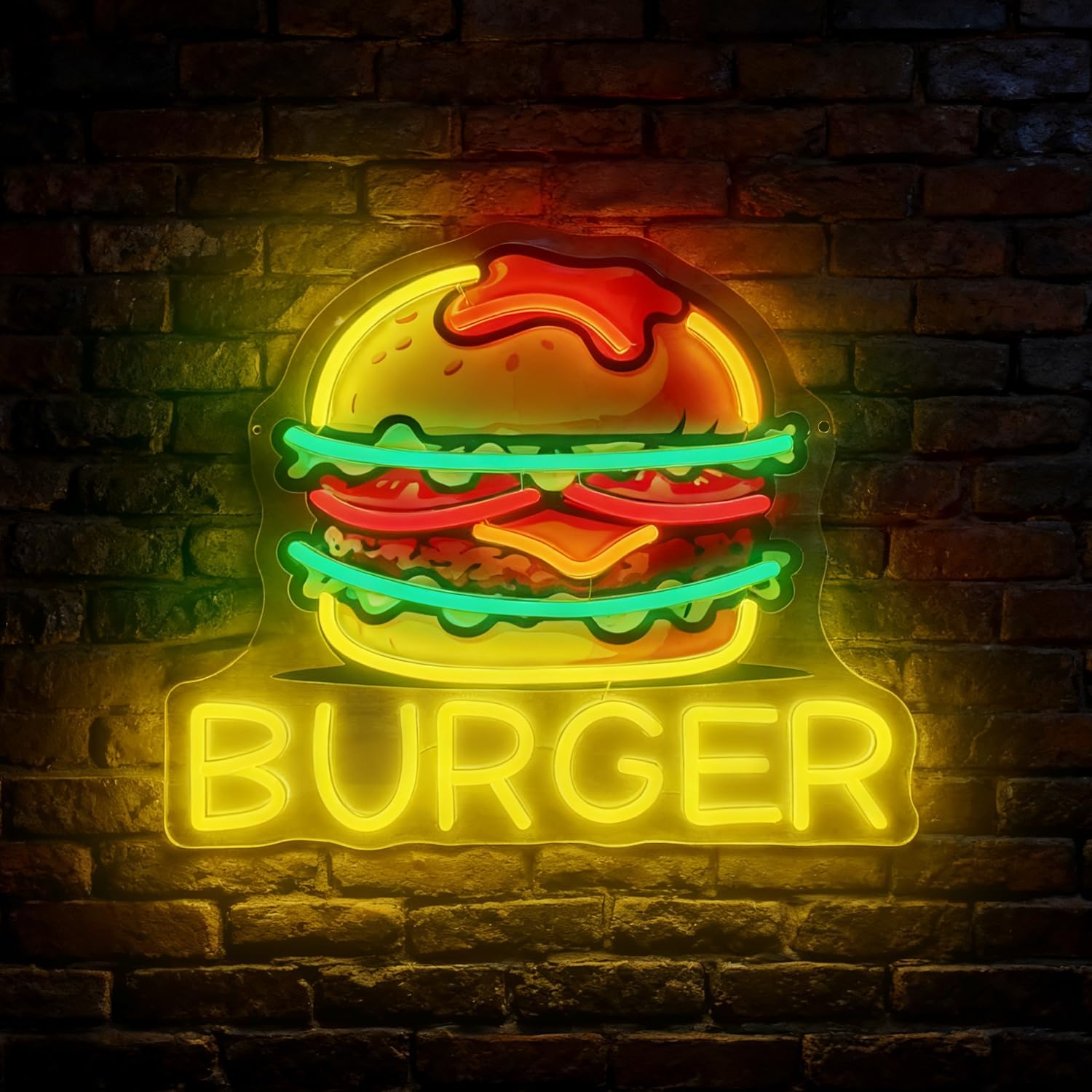 Burger Neon Sign, LED Hamburge - Commercial Kitchen Walls recensione e prezzo