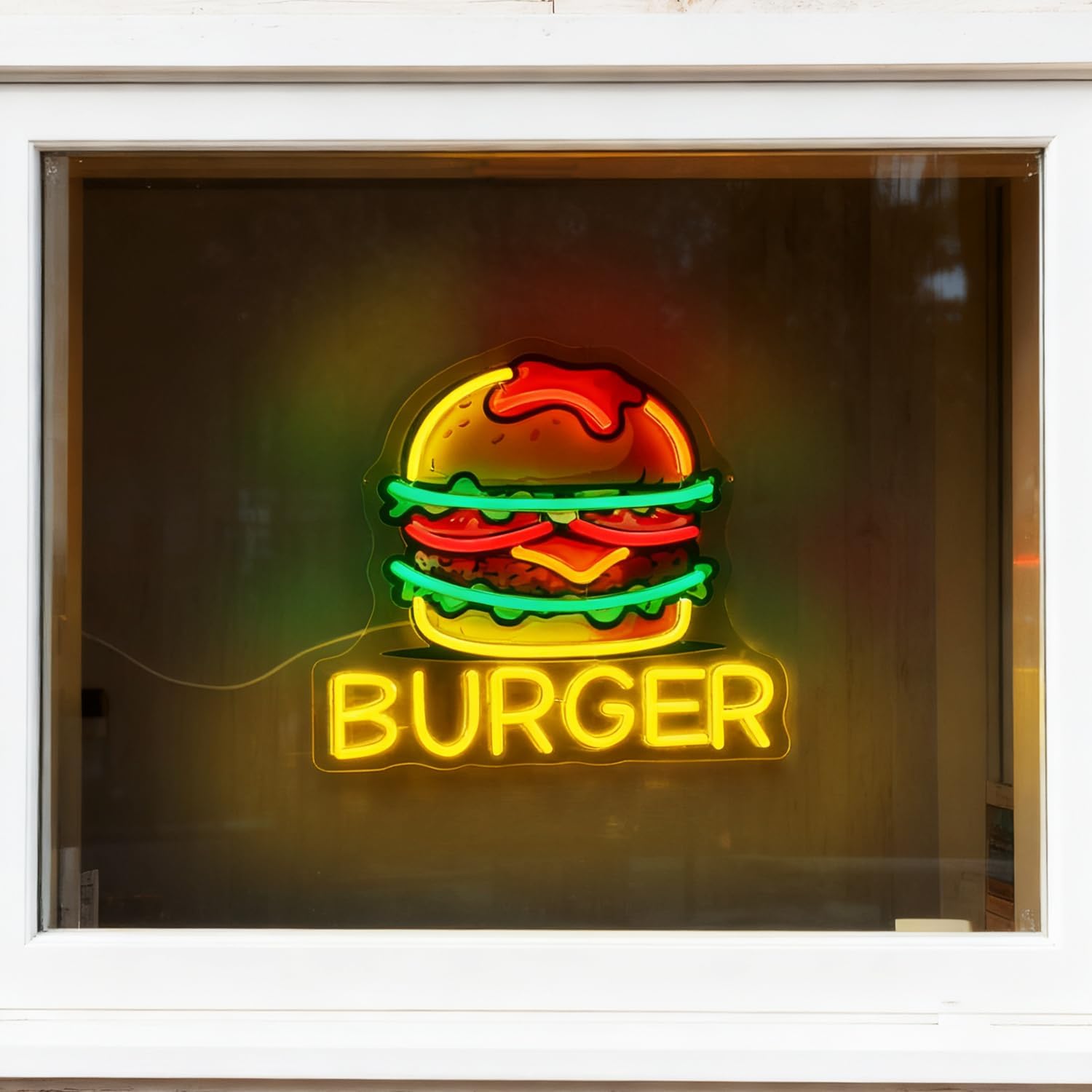 Burger Neon Sign, LED Hamburge - Commercial Kitchen Walls recensione e prezzo