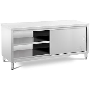 Stainless Steel Workbench Heav - Commercial Kitchen Prep Table With Storage recensione e prezzo