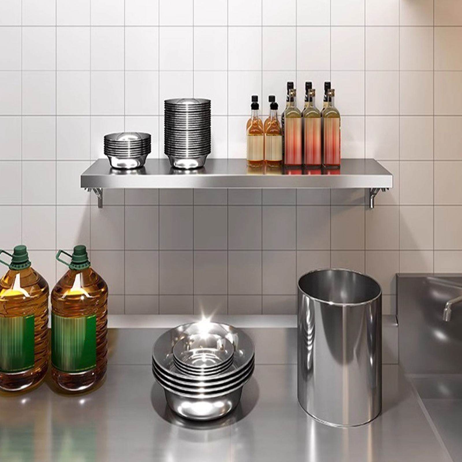 Stainless Steel Wall Mounted F - Commercial Kitchen Walls recensione e prezzo