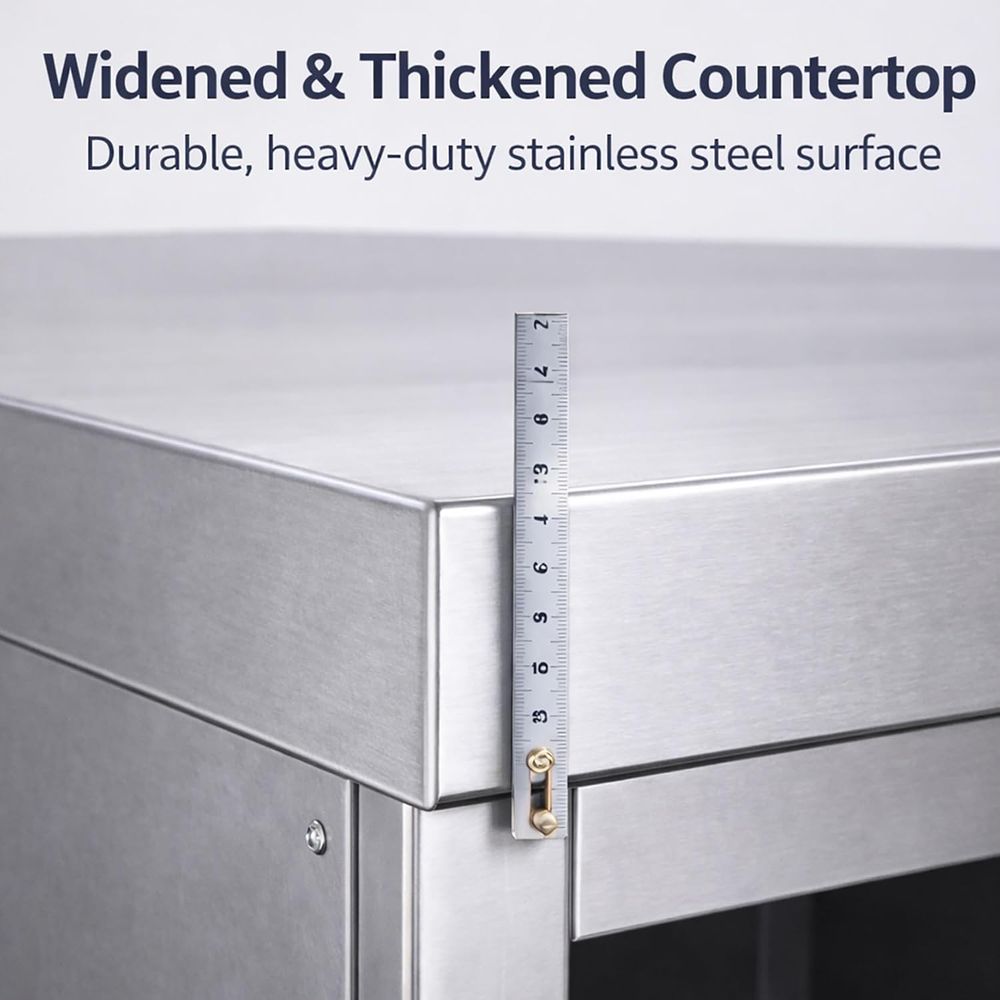 Heavy-Duty Stainless Steel Wor - Commercial Kitchen Prep Table With Storage recensione e prezzo