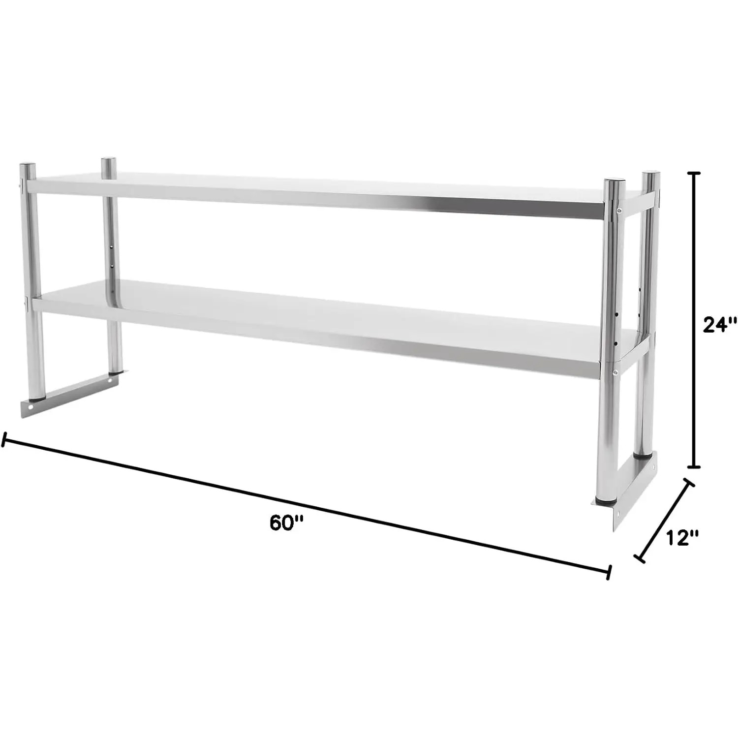 Stainless Steel Double Tier Ov - Commercial Kitchen Prep Table With Storage recensione e prezzo