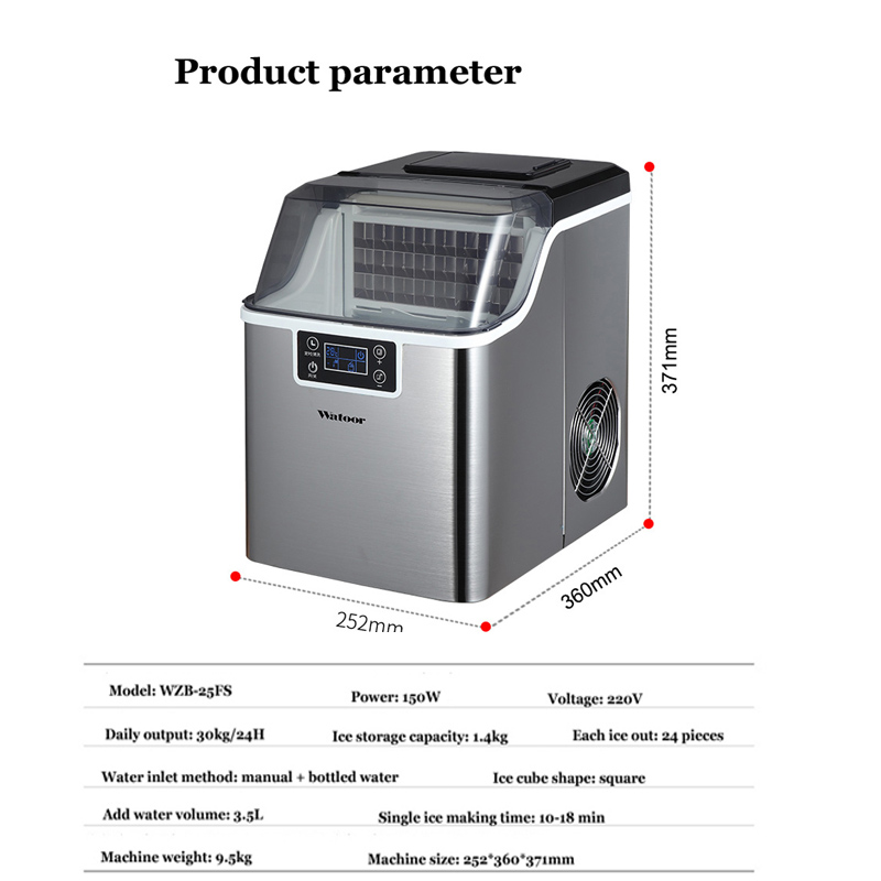 PBOBP Ice Cube Maker 30KG Wate - Commercial Kitchen Ice Machine recensione e prezzo