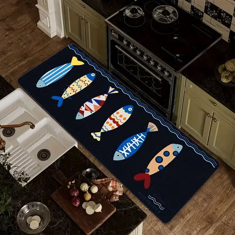 Nautical Fish Print Kitchen Ru - Commercial Kitchen Mats Anti Fatigue recensione e prezzo