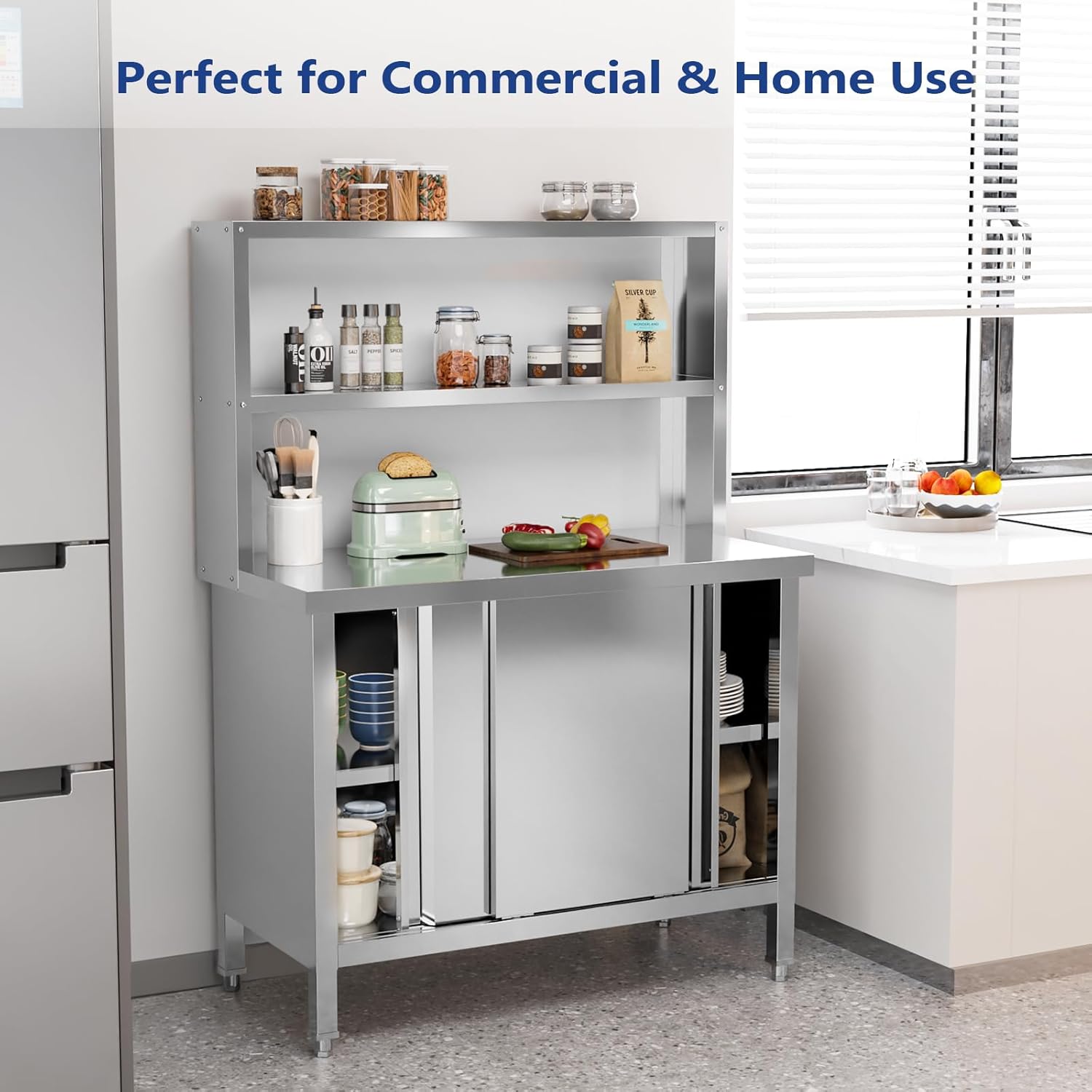 Stainless Steel Work Table 39x - Commercial Kitchen Prep Table With Storage recensione e prezzo