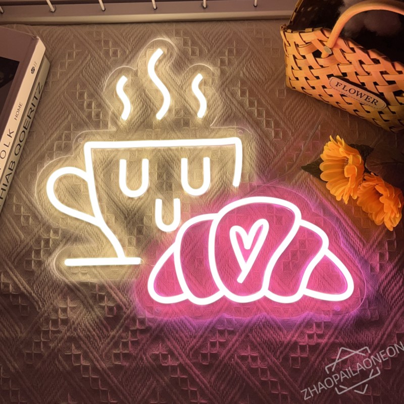 Coffee Bread Neon Sign Croissa - Commercial Kitchen Walls recensione e prezzo