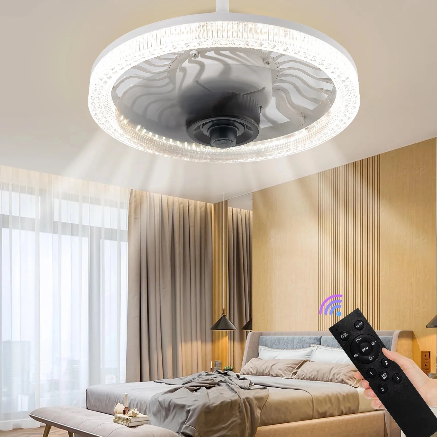 Smart LED Ceiling Fan Light wi - Commercial Kitchen Lighting recensione e prezzo