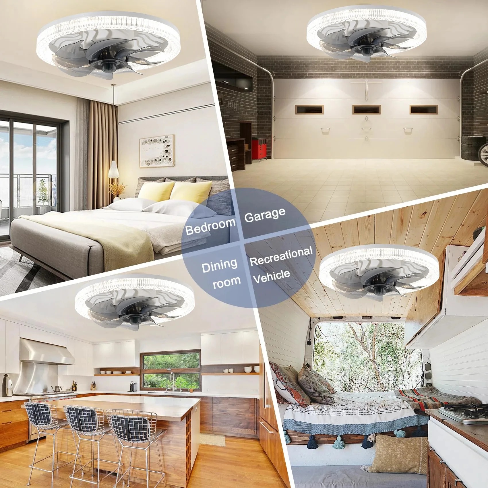 Smart LED Ceiling Fan Light wi - Commercial Kitchen Lighting recensione e prezzo