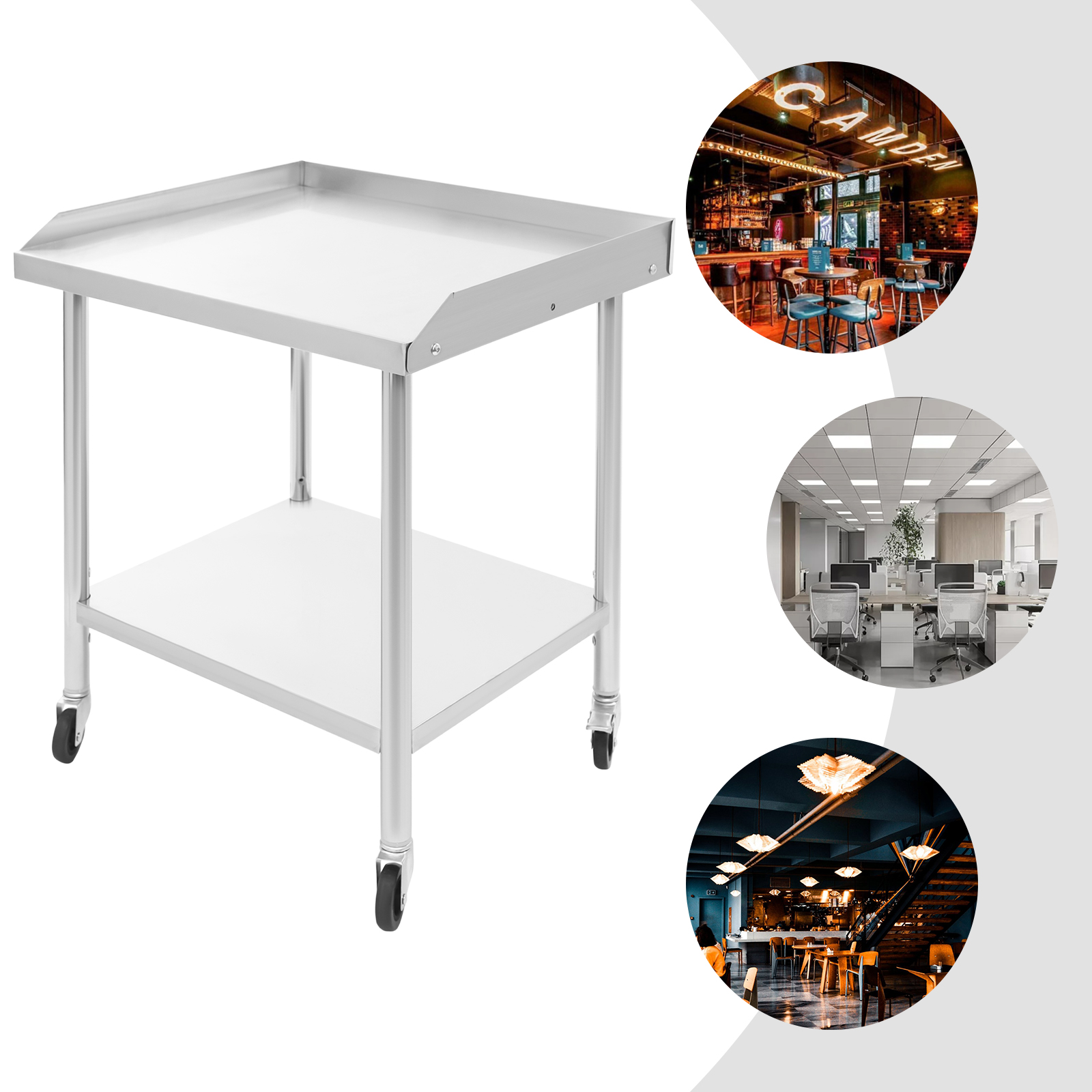 2 Tier Stainless Steel Work Ta - Commercial Kitchen Prep Table With Storage recensione e prezzo