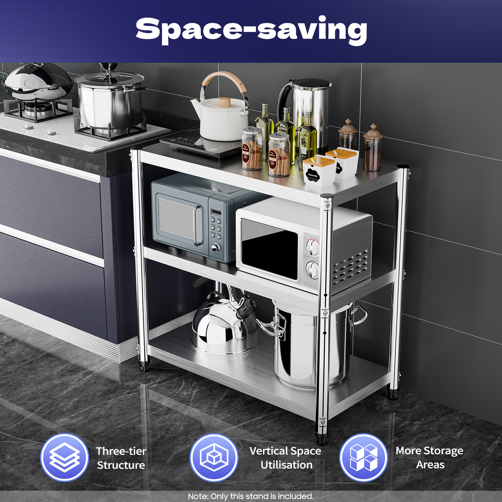 Stainless Steel Work Table Com - Commercial Kitchen Prep Table With Storage recensione e prezzo