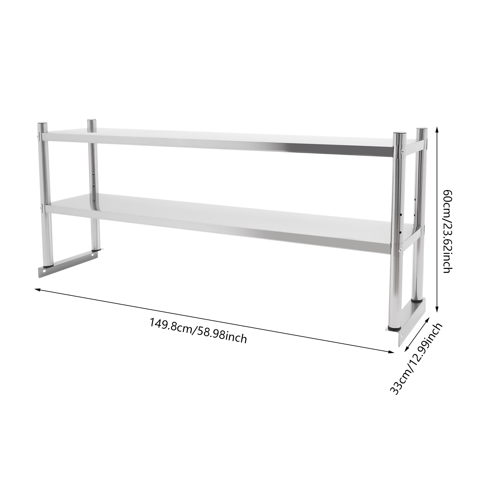 Stainless Steel Heavy Duty She - Commercial Kitchen Prep Table With Storage recensione e prezzo