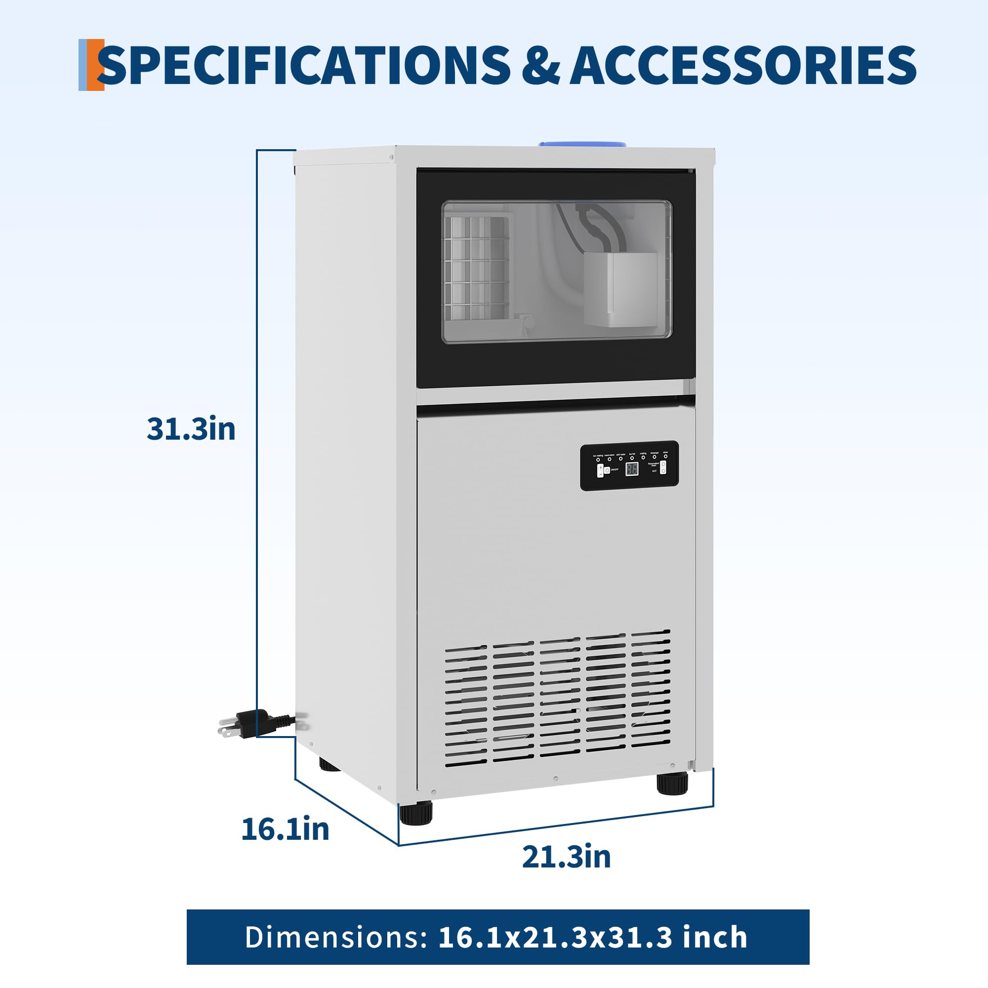 Under Counter Ice Maker 130LBS - Commercial Kitchen Ice Machine recensione e prezzo