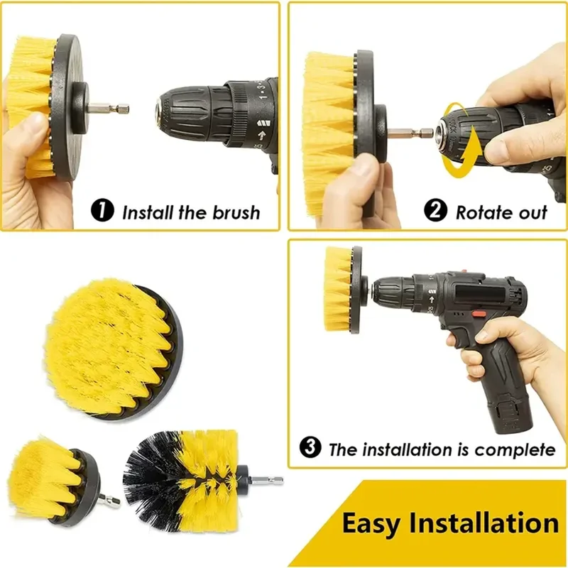 3 pcs/set drill brush set powe - Commercial Kitchen Cleaning recensione e prezzo