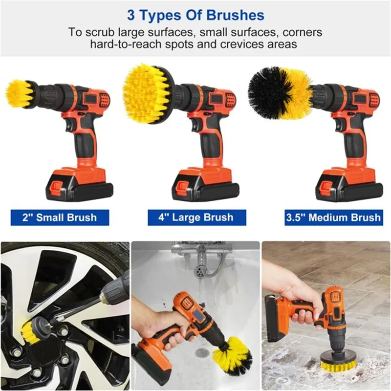 3 pcs/set drill brush set powe - Commercial Kitchen Cleaning recensione e prezzo