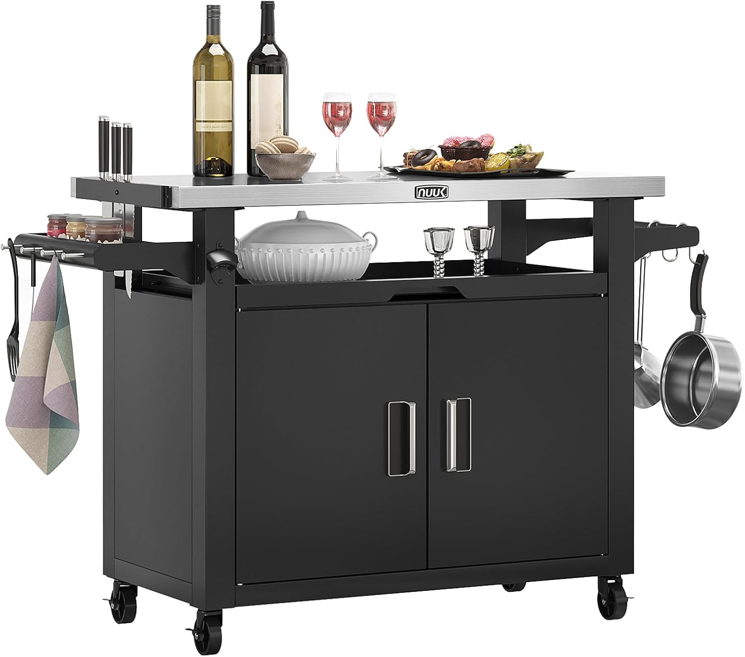 BestsellerOutdoor Grill Cart w - Commercial Kitchen Prep Table With Storage recensione e prezzo