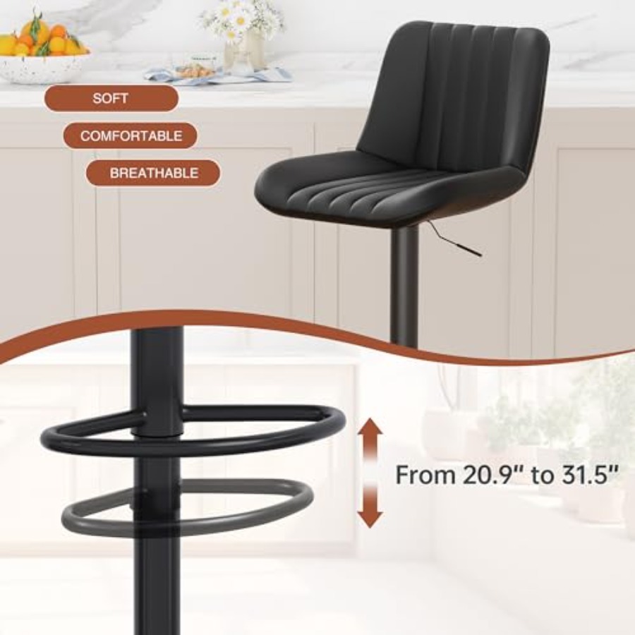 Modern Leather Bar Stools Swiv - Commercial Kitchen Design recensione e prezzo