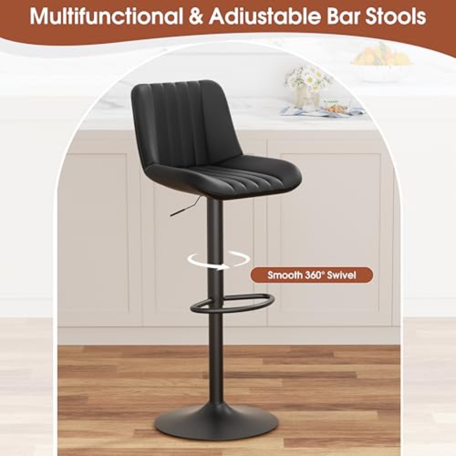 Modern Leather Bar Stools Swiv - Commercial Kitchen Design recensione e prezzo