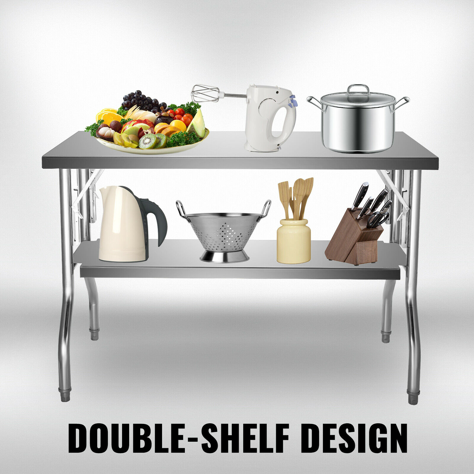 Single/Double-Shelf Profession - Commercial Kitchen Prep Table With Storage recensione e prezzo
