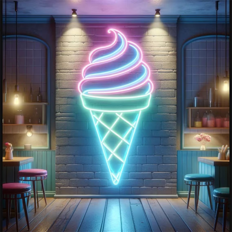 Ice Cream LED Neon Light | Wal - Commercial Kitchen Walls recensione e prezzo