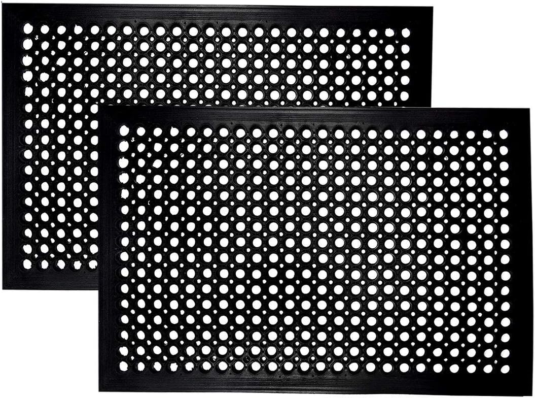 Rubber Doormat - 2 Pack Non Sl - Commercial Kitchen Mats Anti Fatigue recensione e prezzo