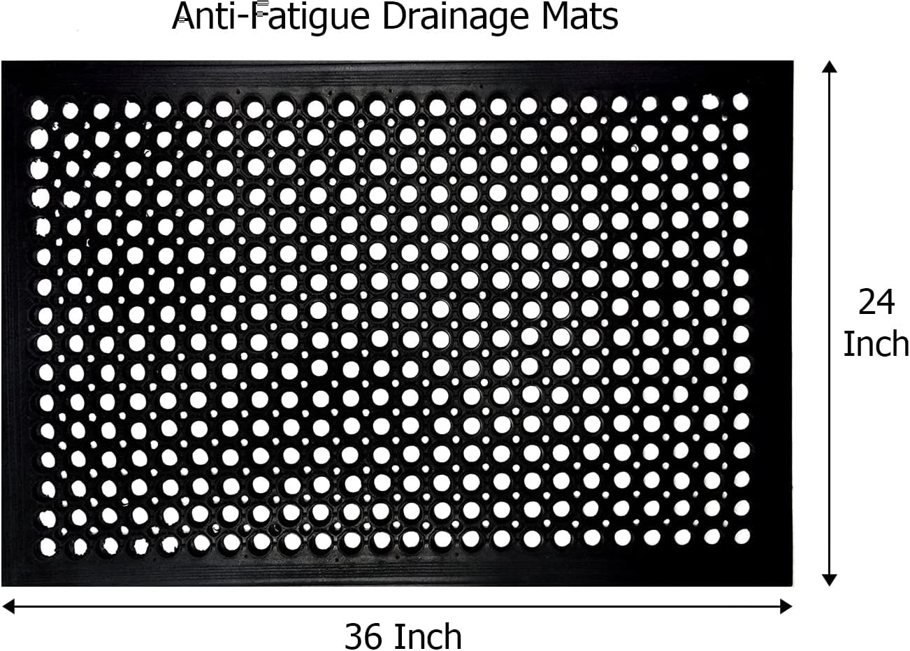 Rubber Doormat - 2 Pack Non Sl - Commercial Kitchen Mats Anti Fatigue recensione e prezzo