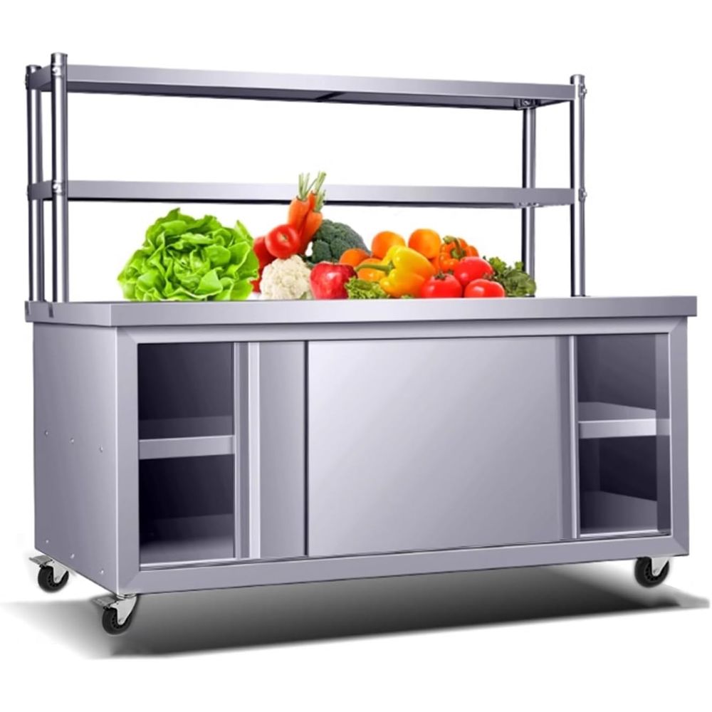 Commercial Heavy-Duty Stainles - Commercial Kitchen Prep Table With Storage recensione e prezzo