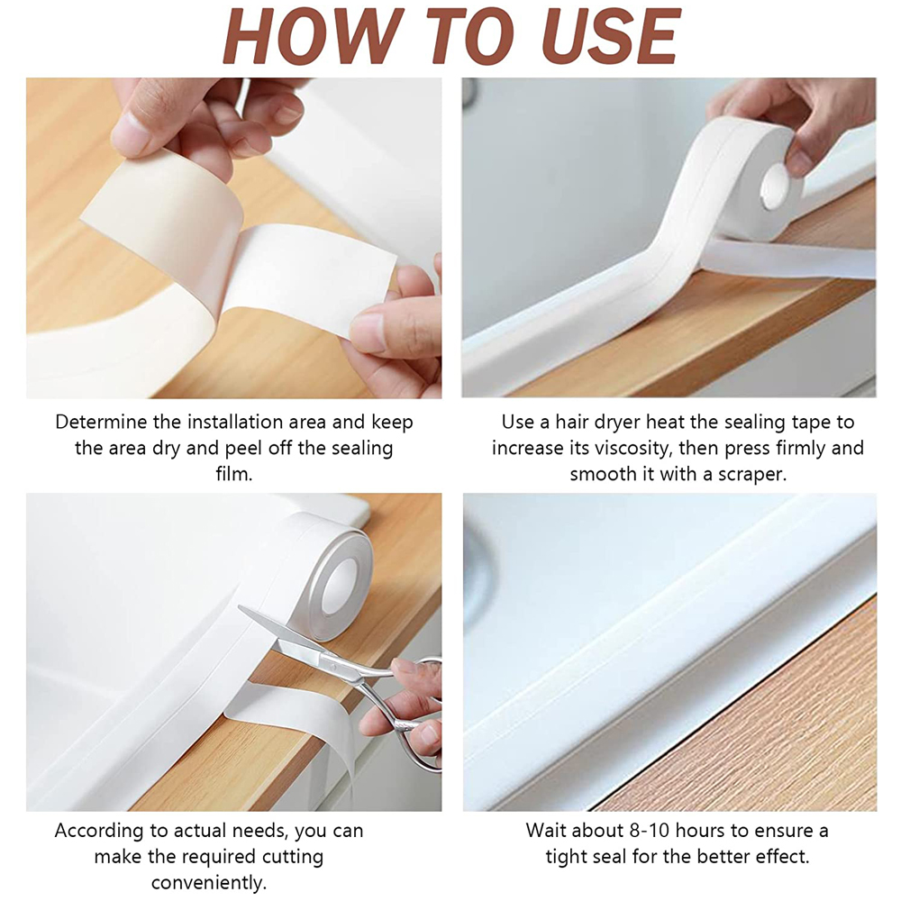 3.2M Bath Caulk Tape Self Adhe - Commercial Kitchen Wall recensione e prezzo