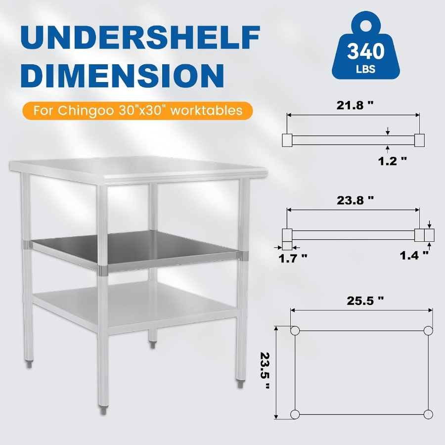 Stainless Steel Undershelf for - Commercial Kitchen Prep Table With Storage recensione e prezzo