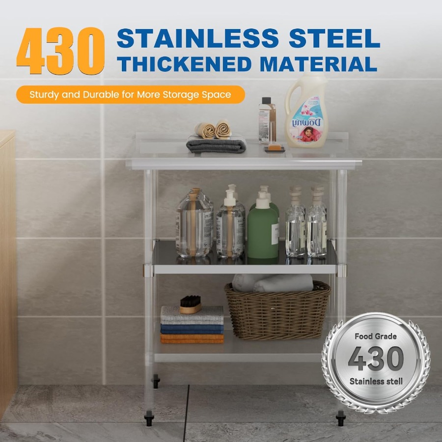 Stainless Steel Undershelf for - Commercial Kitchen Prep Table With Storage recensione e prezzo
