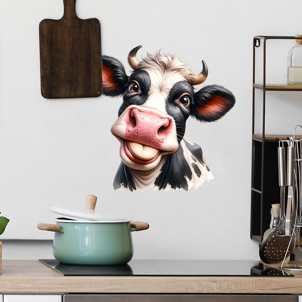 Smiling Cow Head Wall Sticker, - Commercial Kitchen Wall recensione e prezzo