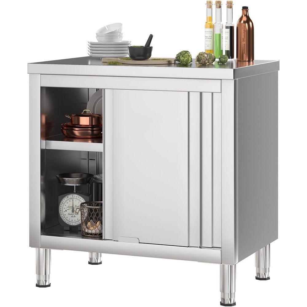 Heavy-Duty Stainless Steel Wor - Commercial Kitchen Bench recensione e prezzo