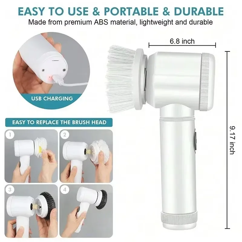 New Cordless Spin Scrubber Ele - Commercial Kitchen Cleaning recensione e prezzo